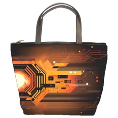 Technology Design Tech Computer Future Business Bucket Bag by Ravend