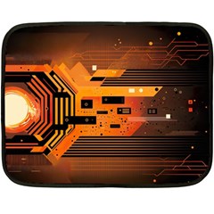 Technology Design Tech Computer Future Business One Side Fleece Blanket (mini) by Ravend