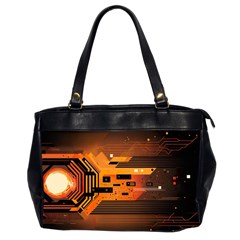 Technology Design Tech Computer Future Business Oversize Office Handbag (2 Sides) by Ravend