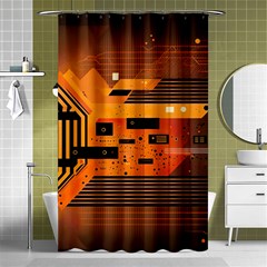 Technology Design Tech Computer Future Business Shower Curtain 48  X 72  (small)  by Ravend