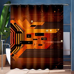 Technology Design Tech Computer Future Business Shower Curtain 60  X 72  (medium)  by Ravend