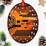 Technology Design Tech Computer Future Business Oval Filigree Ornament (Two Sides) Back