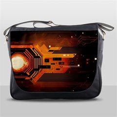 Technology Design Tech Computer Future Business Messenger Bag by Ravend