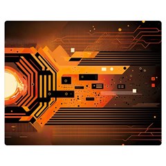 Technology Design Tech Computer Future Business Premium Plush Fleece Blanket (medium) by Ravend