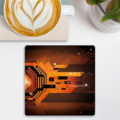 Technology Design Tech Computer Future Business Uv Print Square Tile Coaster  by Ravend