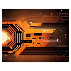 Technology Design Tech Computer Future Business One Side Premium Plush Fleece Blanket (medium) by Ravend