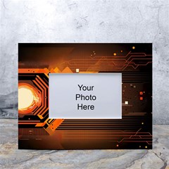 Technology Design Tech Computer Future Business White Tabletop Photo Frame 4 x6  by Ravend