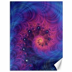 Fractal Fractals Spiral Vortex Blue Dark Art Canvas 36  X 48  by Ravend