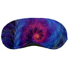 Fractal Fractals Spiral Vortex Blue Dark Art Sleeping Mask by Ravend