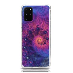 Fractal Fractals Spiral Vortex Blue Dark Art Samsung Galaxy S20plus 6 7 Inch Tpu Uv Case by Ravend