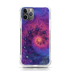 Fractal Fractals Spiral Vortex Blue Dark Art Iphone 11 Pro 5 8 Inch Tpu Uv Print Case