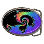 Fractal Spiral Vortex Swirl Whirlpool Math Belt Buckles Front