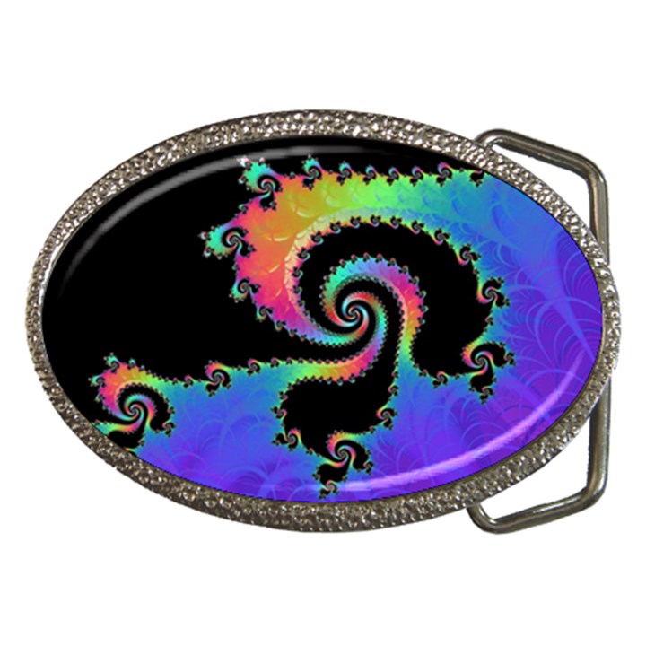 Fractal Spiral Vortex Swirl Whirlpool Math Belt Buckles