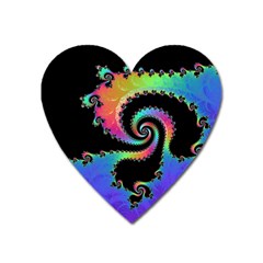 Fractal Spiral Vortex Swirl Whirlpool Math Heart Magnet by Ravend