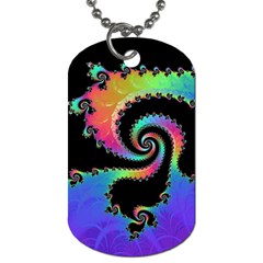 Fractal Spiral Vortex Swirl Whirlpool Math Dog Tag (one Side) by Ravend