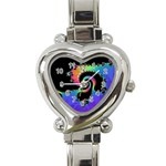 Fractal Spiral Vortex Swirl Whirlpool Math Heart Italian Charm Watch Front