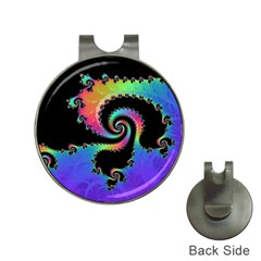 Fractal Spiral Vortex Swirl Whirlpool Math Hat Clips With Golf Markers by Ravend