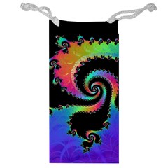 Fractal Spiral Vortex Swirl Whirlpool Math Jewelry Bag by Ravend