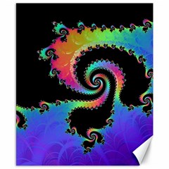 Fractal Spiral Vortex Swirl Whirlpool Math Canvas 8  X 10  by Ravend