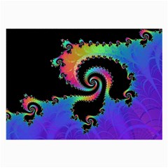 Fractal Spiral Vortex Swirl Whirlpool Math Large Glasses Cloth (2 Sides) by Ravend