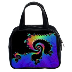 Fractal Spiral Vortex Swirl Whirlpool Math Classic Handbag (two Sides) by Ravend