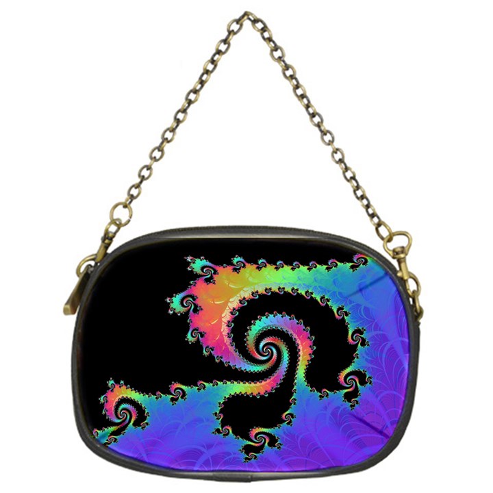 Fractal Spiral Vortex Swirl Whirlpool Math Chain Purse (One Side)