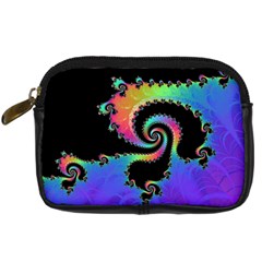 Fractal Spiral Vortex Swirl Whirlpool Math Digital Camera Leather Case by Ravend