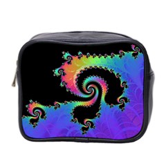 Fractal Spiral Vortex Swirl Whirlpool Math Mini Toiletries Bag (two Sides) by Ravend