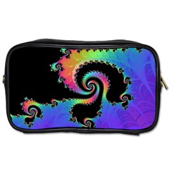 Fractal Spiral Vortex Swirl Whirlpool Math Toiletries Bag (one Side) by Ravend