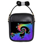 Fractal Spiral Vortex Swirl Whirlpool Math Girls Sling Bag Front