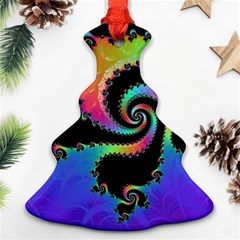 Fractal Spiral Vortex Swirl Whirlpool Math Ornament (christmas Tree)  by Ravend