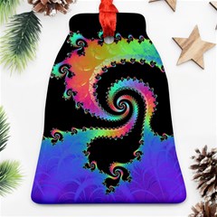 Fractal Spiral Vortex Swirl Whirlpool Math Ornament (bell) by Ravend