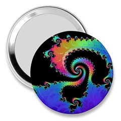 Fractal Spiral Vortex Swirl Whirlpool Math 3  Handbag Mirrors by Ravend