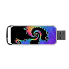 Fractal Spiral Vortex Swirl Whirlpool Math Portable Usb Flash (two Sides) by Ravend