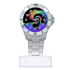 Fractal Spiral Vortex Swirl Whirlpool Math Plastic Nurses Watch by Ravend