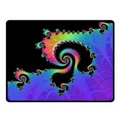 Fractal Spiral Vortex Swirl Whirlpool Math Fleece Blanket (small) by Ravend