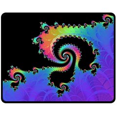 Fractal Spiral Vortex Swirl Whirlpool Math Fleece Blanket (medium) by Ravend