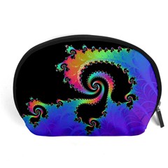 Fractal Spiral Vortex Swirl Whirlpool Math Accessory Pouch (large) by Ravend