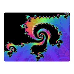 Fractal Spiral Vortex Swirl Whirlpool Math Premium Plush Fleece Blanket (mini) by Ravend