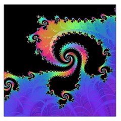 Fractal Spiral Vortex Swirl Whirlpool Math Square Satin Scarf (36  X 36 ) by Ravend