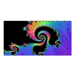 Fractal Spiral Vortex Swirl Whirlpool Math Satin Shawl 45  X 80  by Ravend