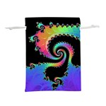 Fractal Spiral Vortex Swirl Whirlpool Math Lightweight Drawstring Pouch (M) Back