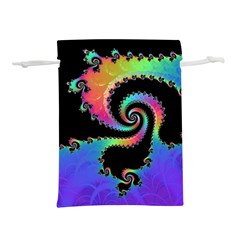 Fractal Spiral Vortex Swirl Whirlpool Math Lightweight Drawstring Pouch (l) by Ravend