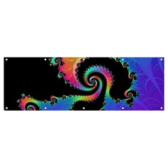 Fractal Spiral Vortex Swirl Whirlpool Math Banner And Sign 12  X 4  by Ravend