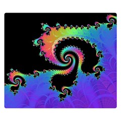 Fractal Spiral Vortex Swirl Whirlpool Math One Side Premium Plush Fleece Blanket (small) by Ravend