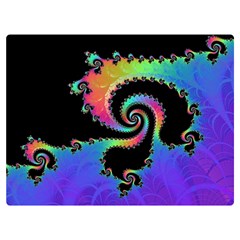 Fractal Spiral Vortex Swirl Whirlpool Math One Side Premium Plush Fleece Blanket (extra Small) by Ravend