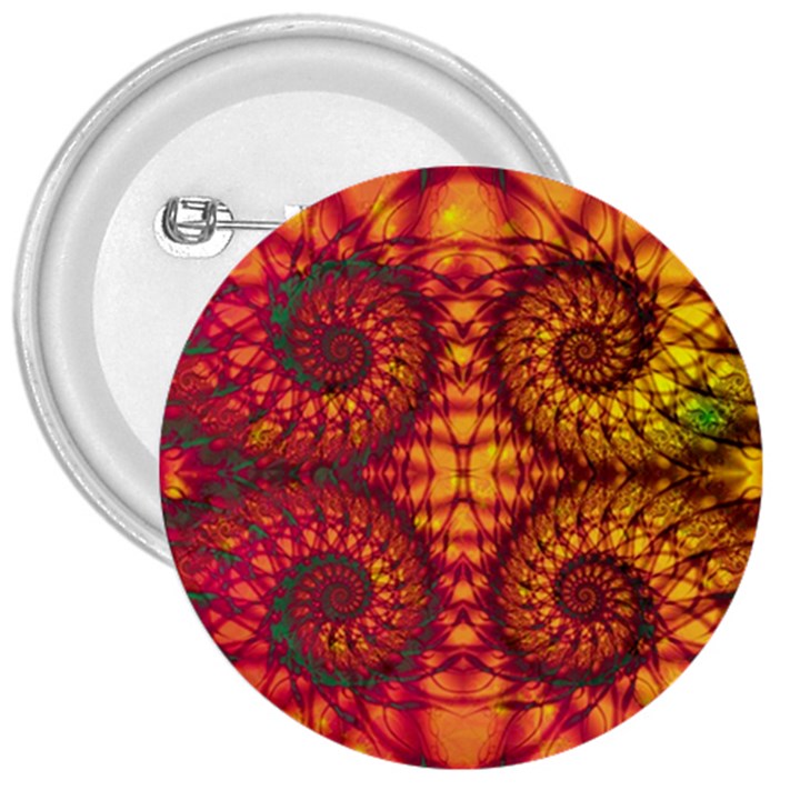 Art Pattern Fractal Design Abstract Artwork 3  Buttons