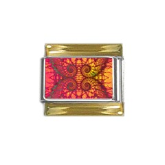 Art Pattern Fractal Design Abstract Artwork Gold Trim Italian Charm (9mm)