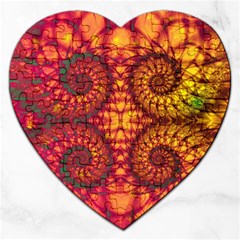 Art Pattern Fractal Design Abstract Artwork Jigsaw Puzzle (Heart)