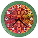 Art Pattern Fractal Design Abstract Artwork Color Wall Clock Front